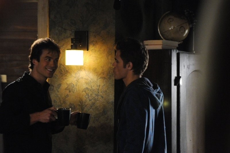 Damon offre un verre à son frère Stefan